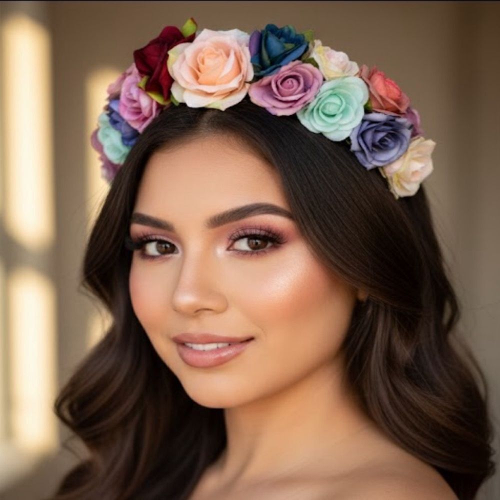 Stunning Handmade Colorful pastel FlowerβCrown